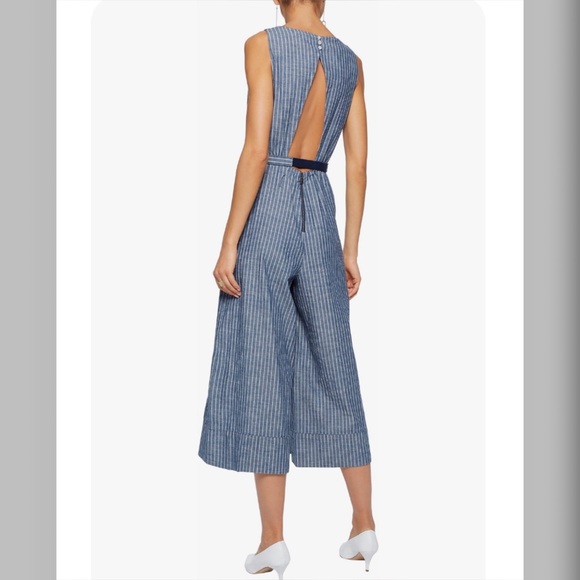ALICE + OLIVIA Belted striped cutout jumpsuit - Picture 5 of 6